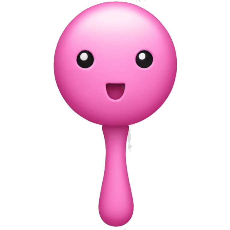 Pink baby rattle emoji