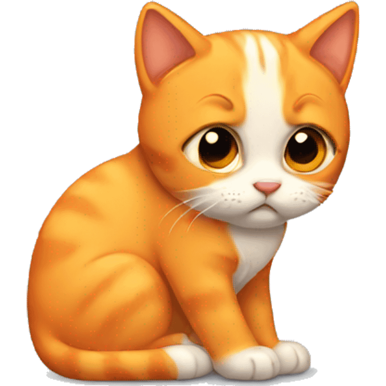 sad orange kitten emoji