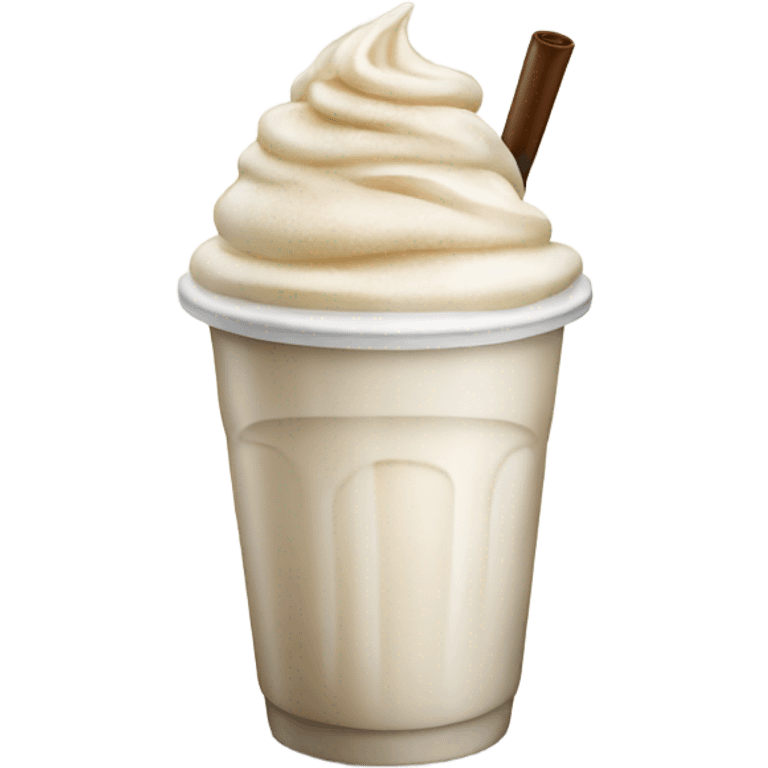 white frappe drink  emoji