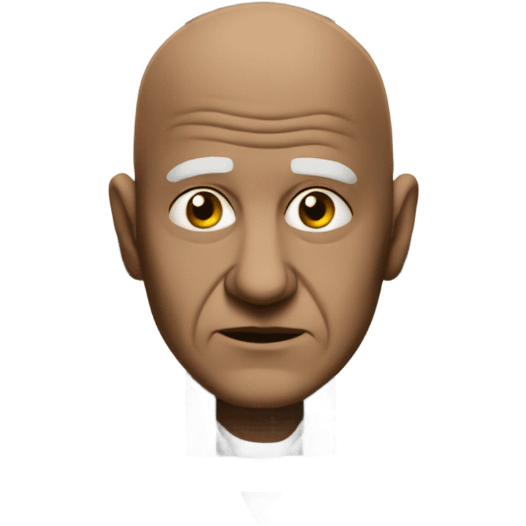 Bald old man behind bars emoji