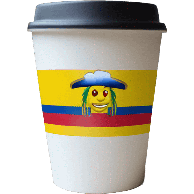 ecuador flag on coffee cup  emoji