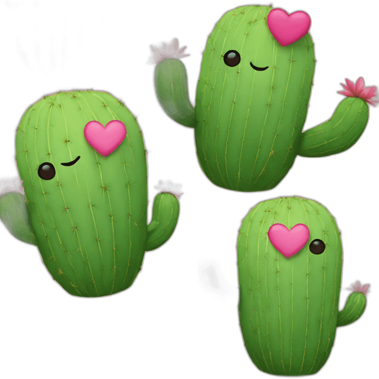 Cactus in love emoji