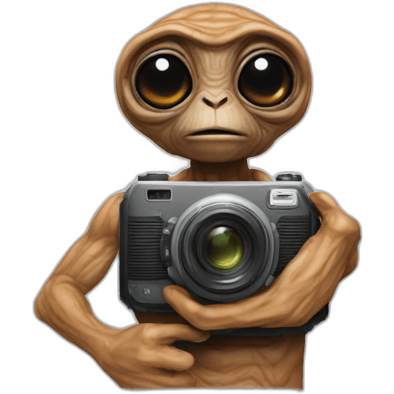 E.T. SEGURANDO CAMERA emoji