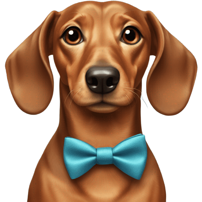 Dachshund with a bowtie emoji