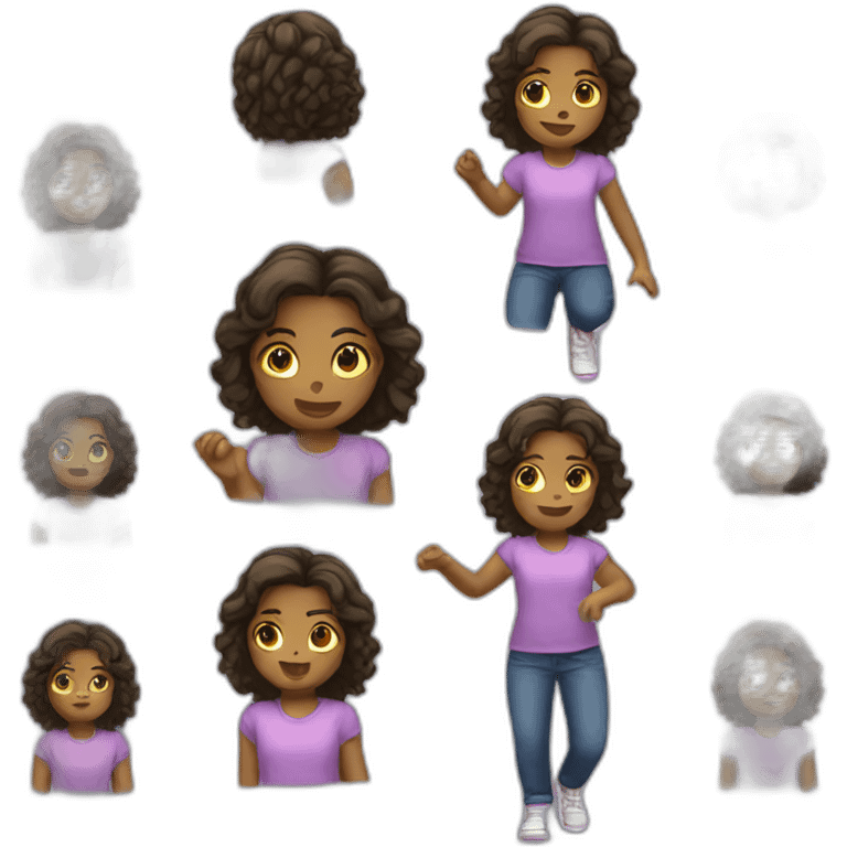 girl playing by herself emoji