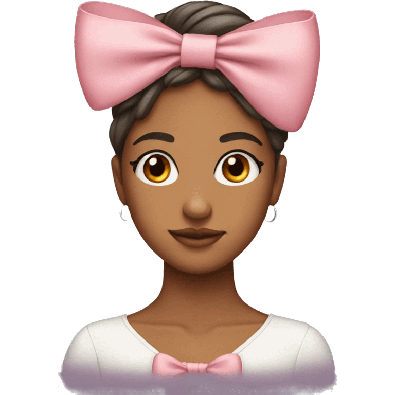 pretty girl with bow on head emoji