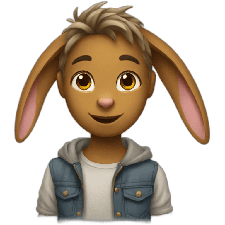 Bunny-as-artist emoji