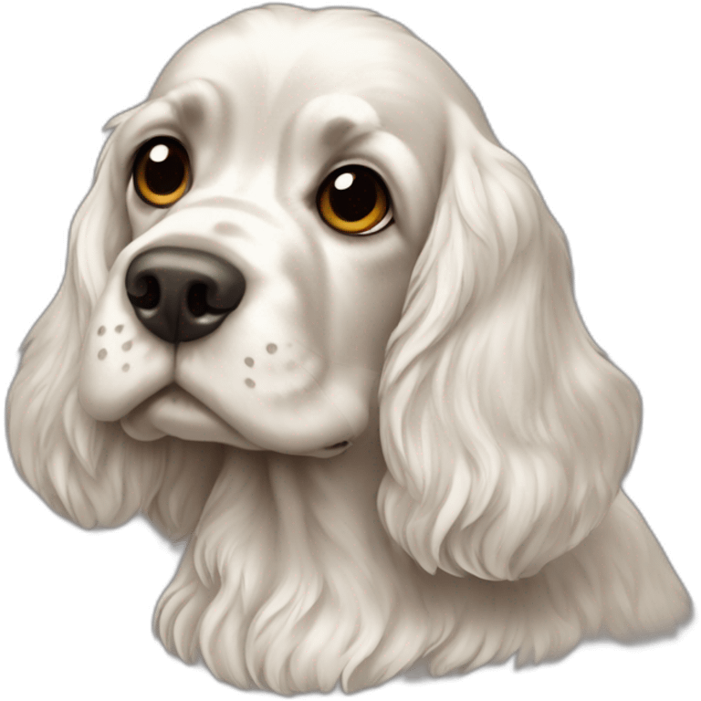 Cocker Spaniel white emoji