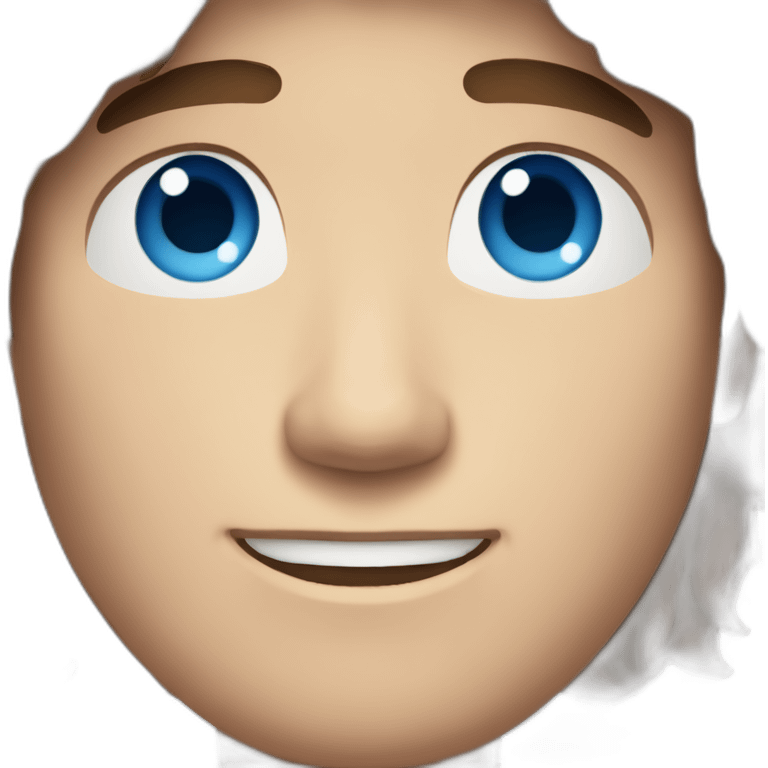 Caucasian Male with Blue Eyes, Long Brown Hair, and Freckles emoji