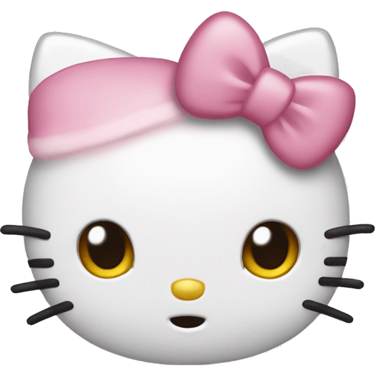 Light pink Christmas’s hello kitty emoji