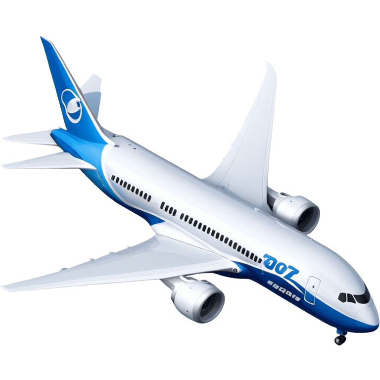 Boeing 787 Dreamliner - Boeing (Model Year: 2022) (Iconic colour: White with blue) emoji