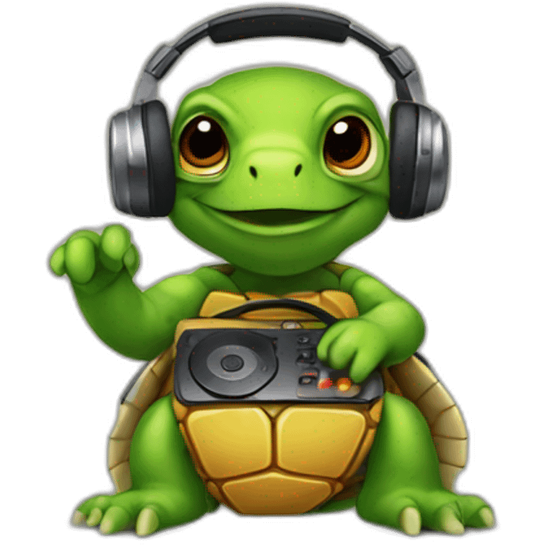 dj turtle emoji