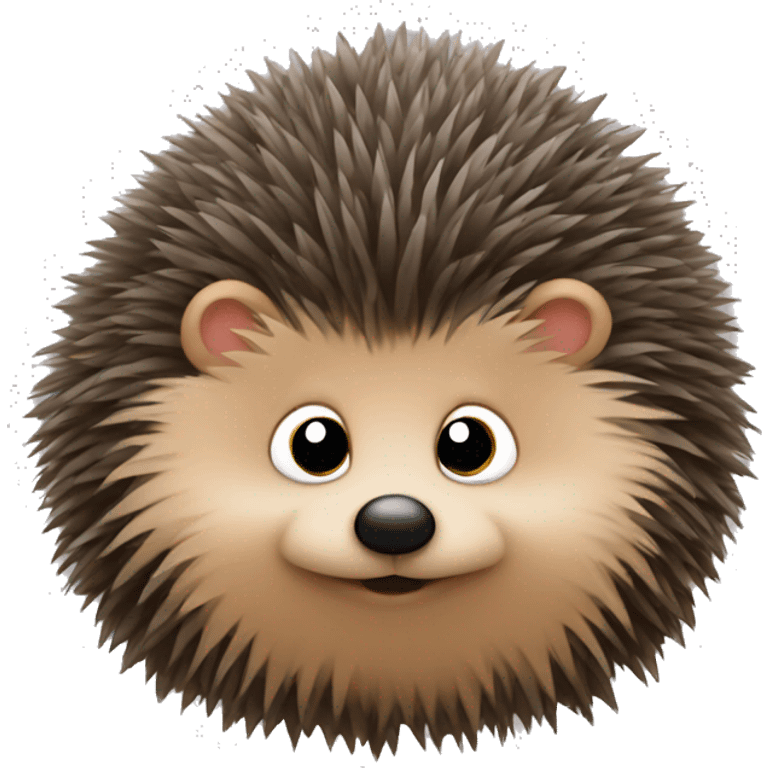 Hedgehog with afro curvy hair emoji