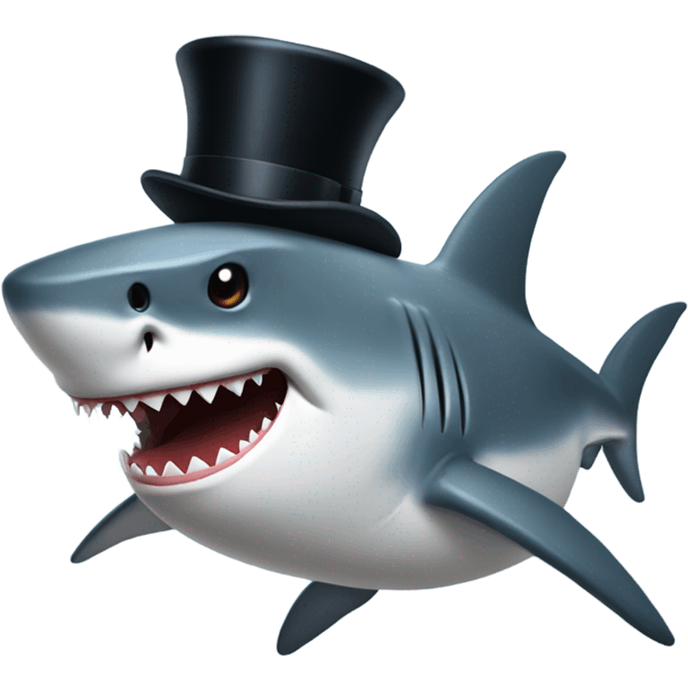 shark tophat emoji