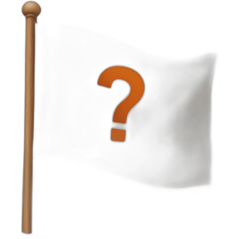 blank flag with a question mark in the center emoji