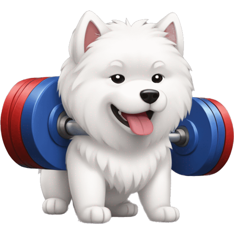 samoyed powerlifting  emoji