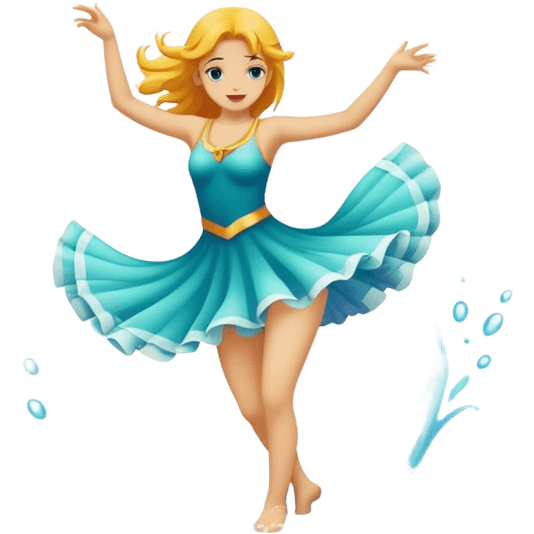 Girl dancing in the sea emoji