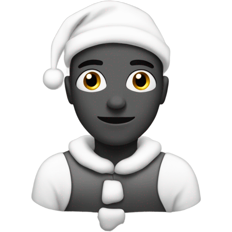 Black and white Christmas  emoji