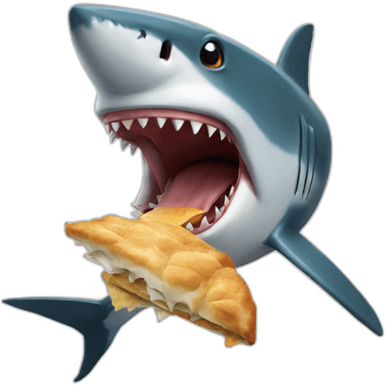 Shark eating a chiken  emoji