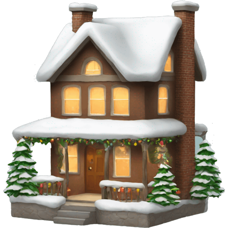 cozy christmas house emoji