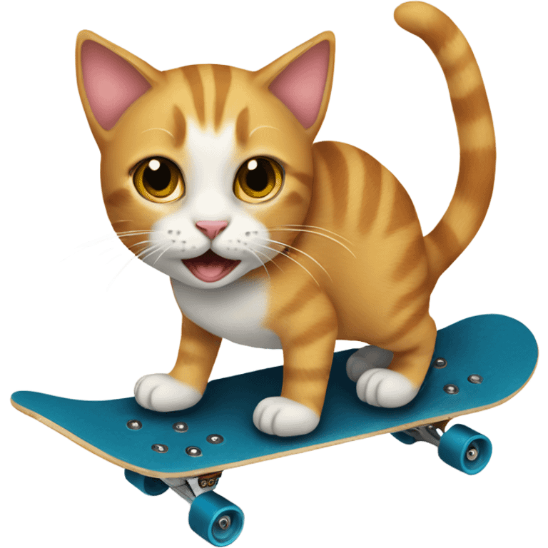 Cat on a skateboard emoji