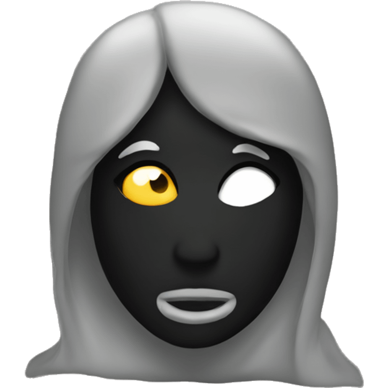 Black kiss print emoji