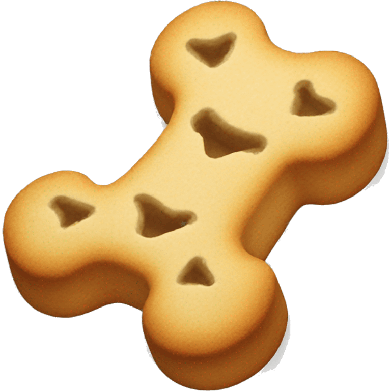 a bone-shaped dog biscuit emoji