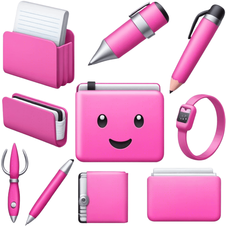 pink office supplies  emoji