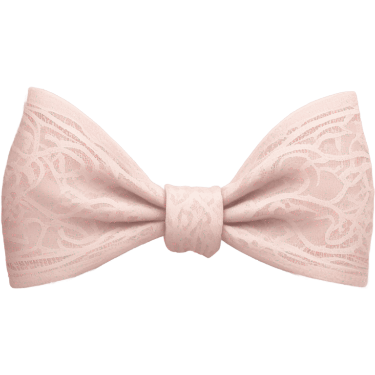 Pale pink lace bow emoji