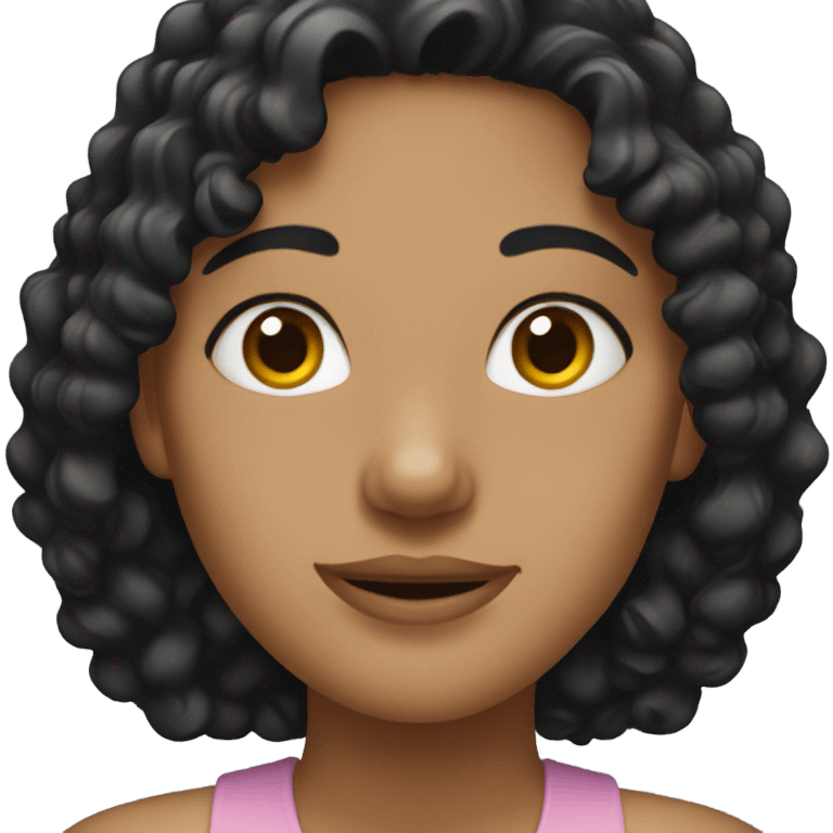 black curly hair female emoji