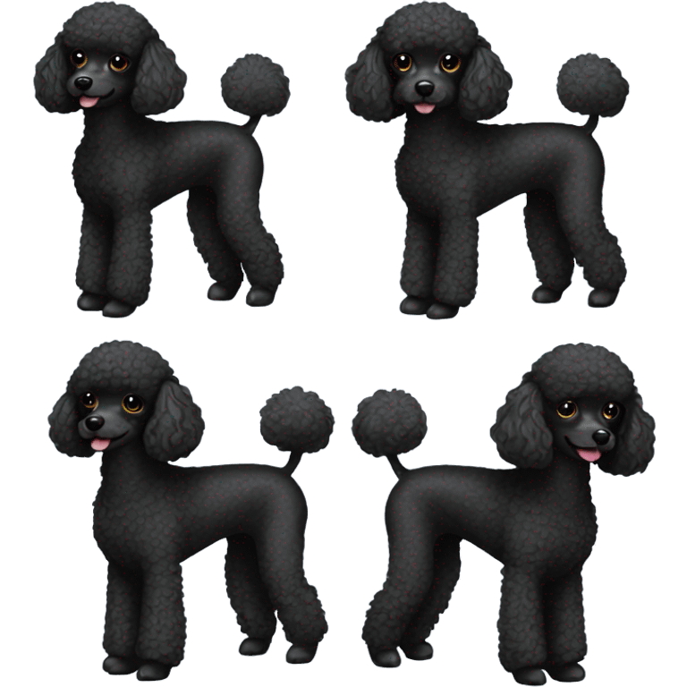 Black toy poodle  emoji