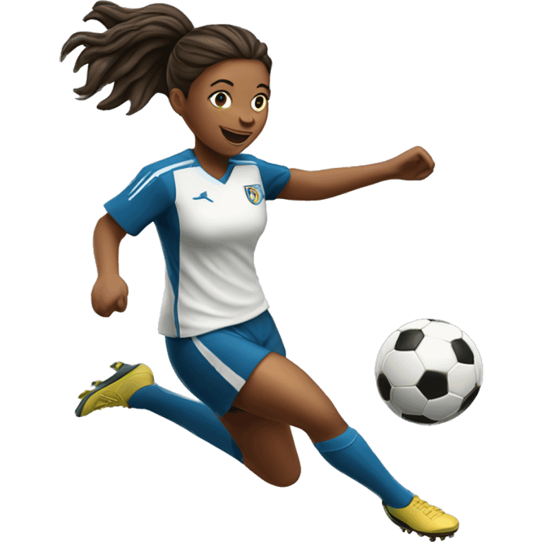 female soccer player jumping emoji