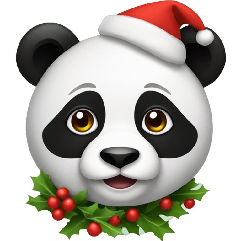 christmas themed panda emoji