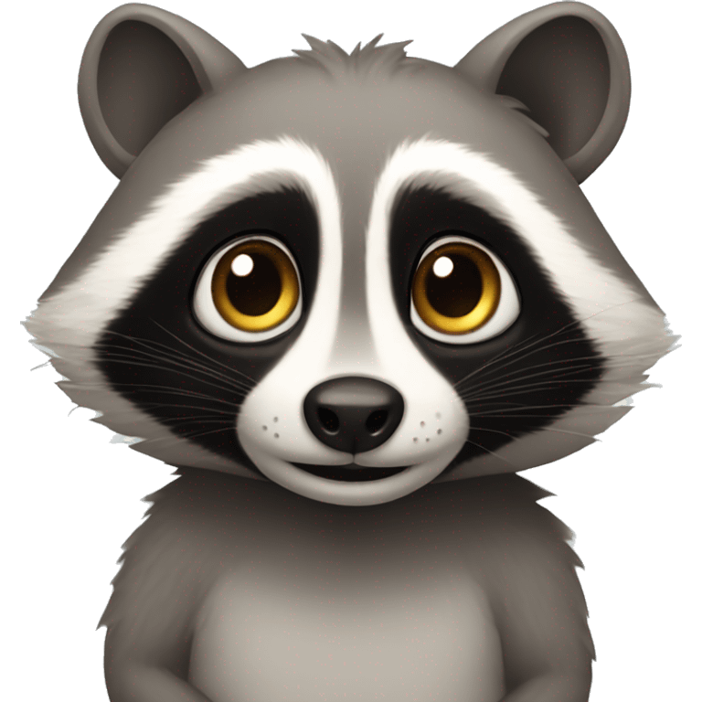 cute raccon with big eyes emoji