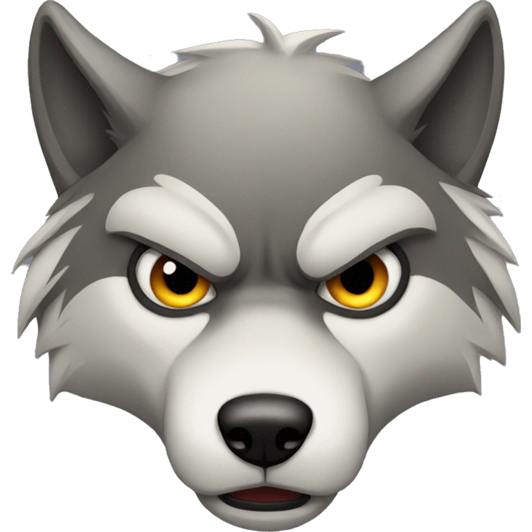 Angry wolf emoji