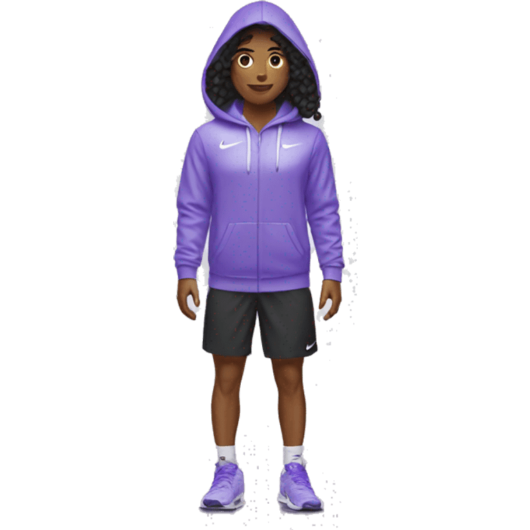 Una persona vestida de Nike emoji