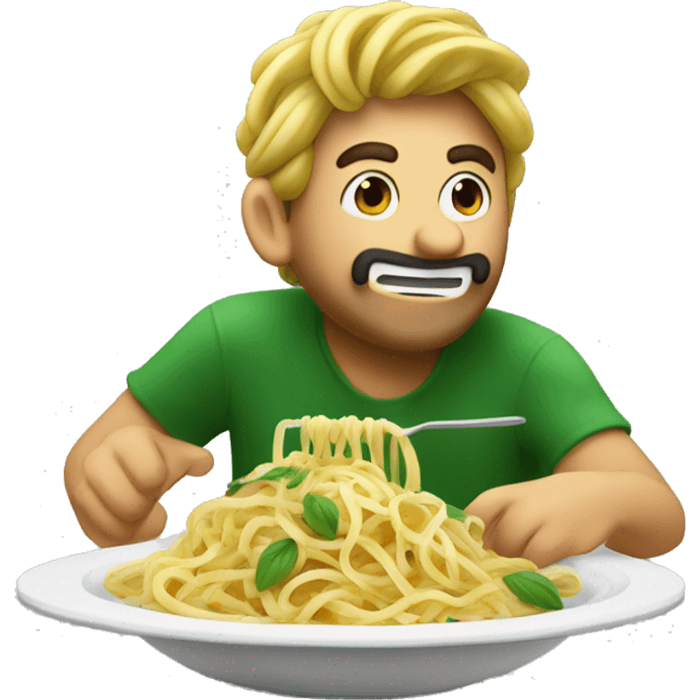 luigy eating spaguetti emoji