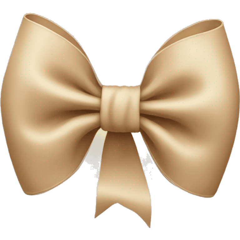 beige bow emoji