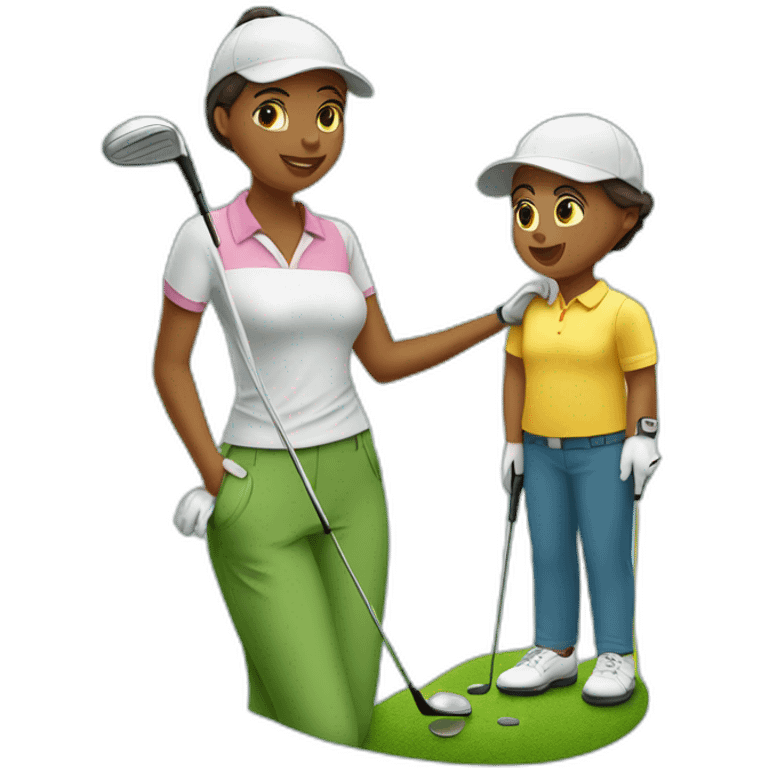 golf-player-with-her-cub emoji