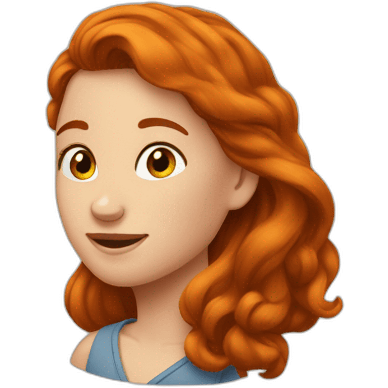 Fille rousse métissée emoji