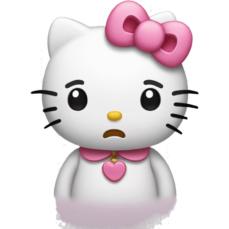 Worried hello kitty  emoji