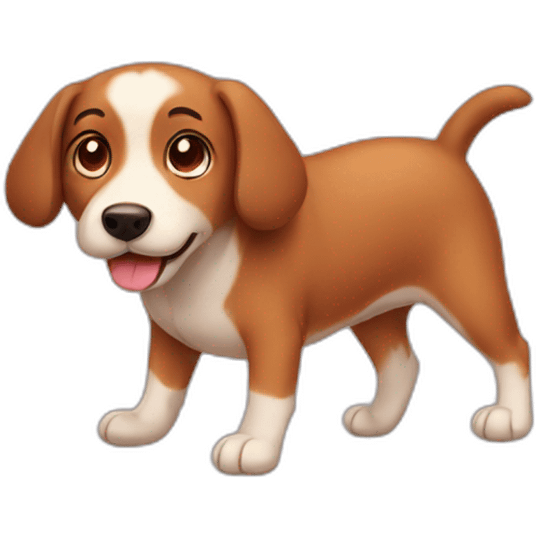 Brown dog cute emoji