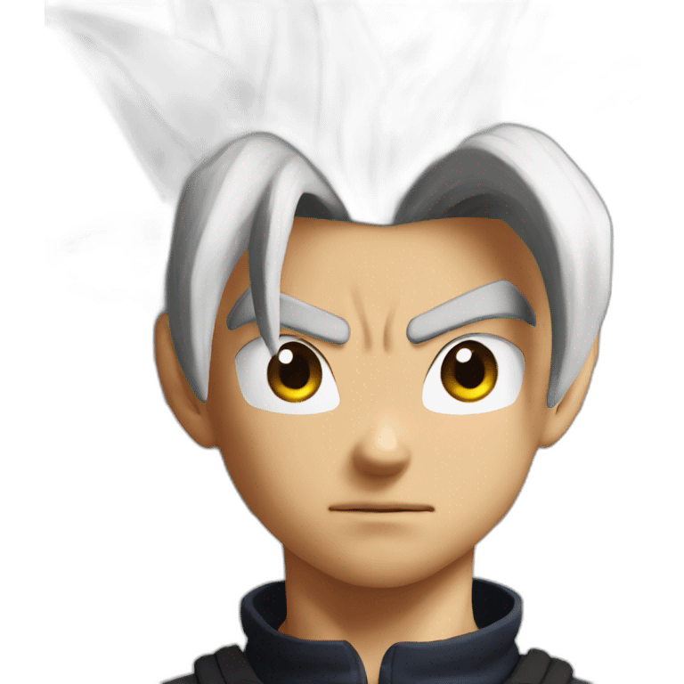 serious goku in black emoji