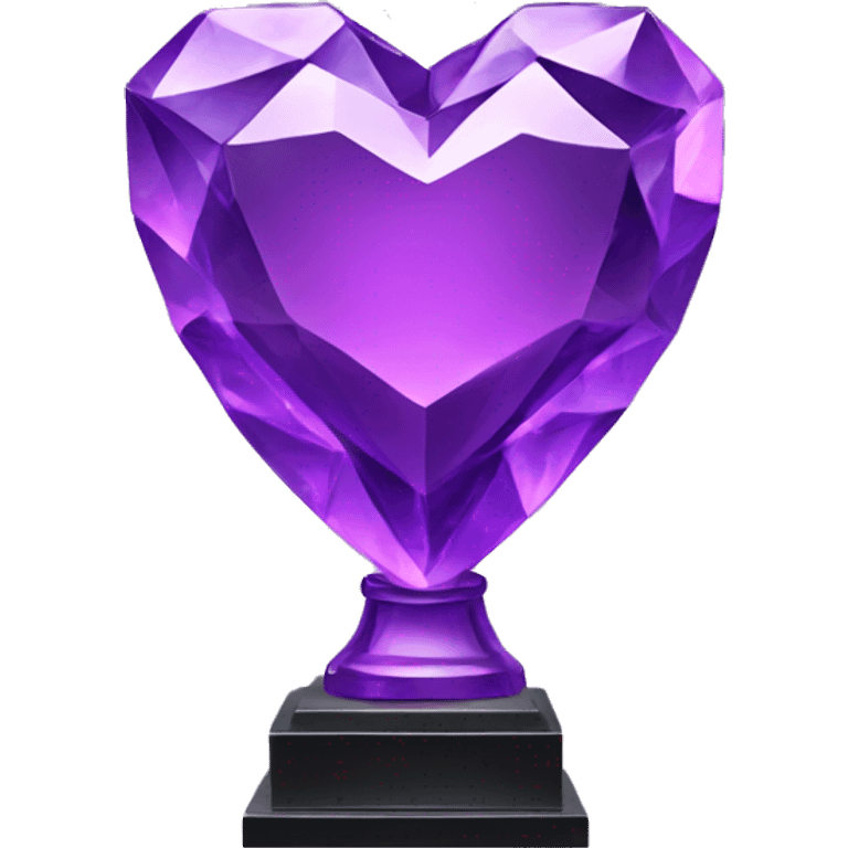 Purple crystal heart trophy emoji