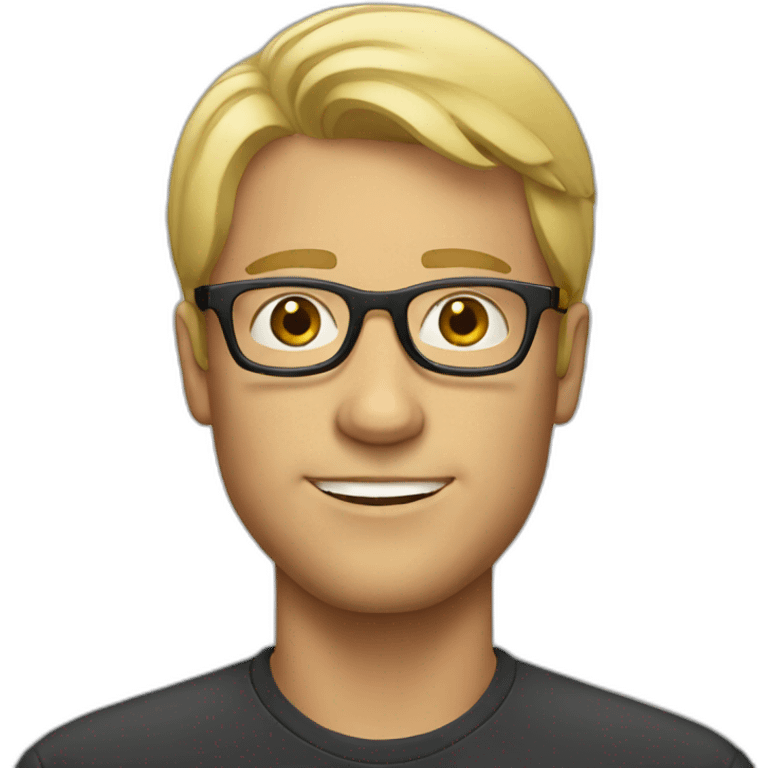 blonde man with glasses emoji