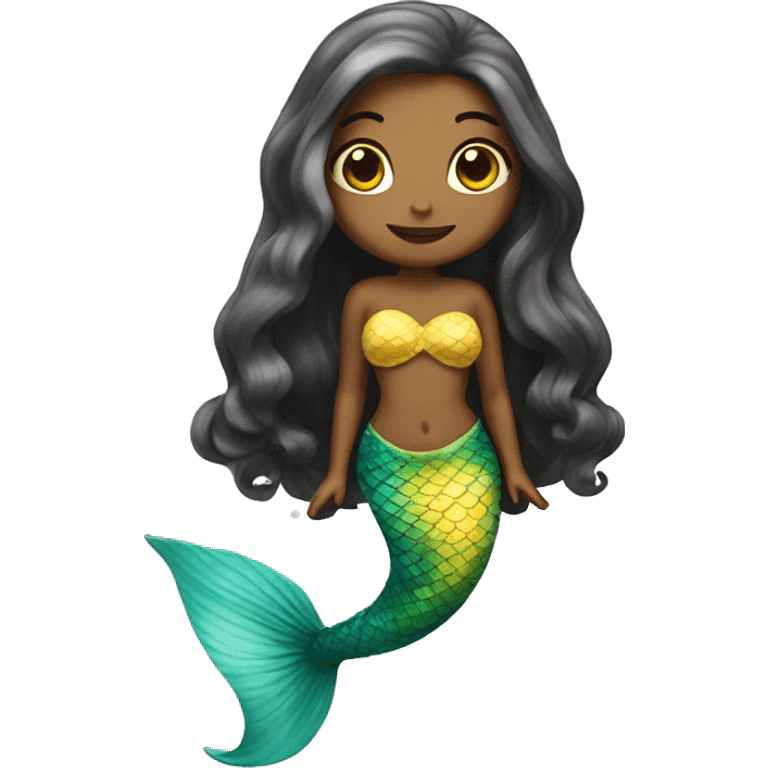 Yellow tail mermaid emoji