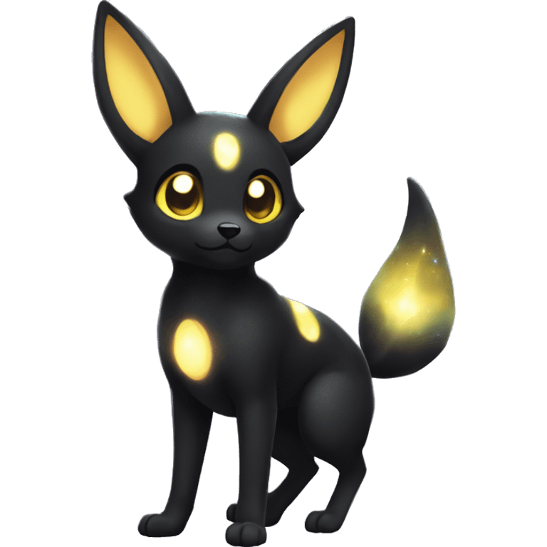 Shiny Sparkly Nebula Umbreon full body emoji