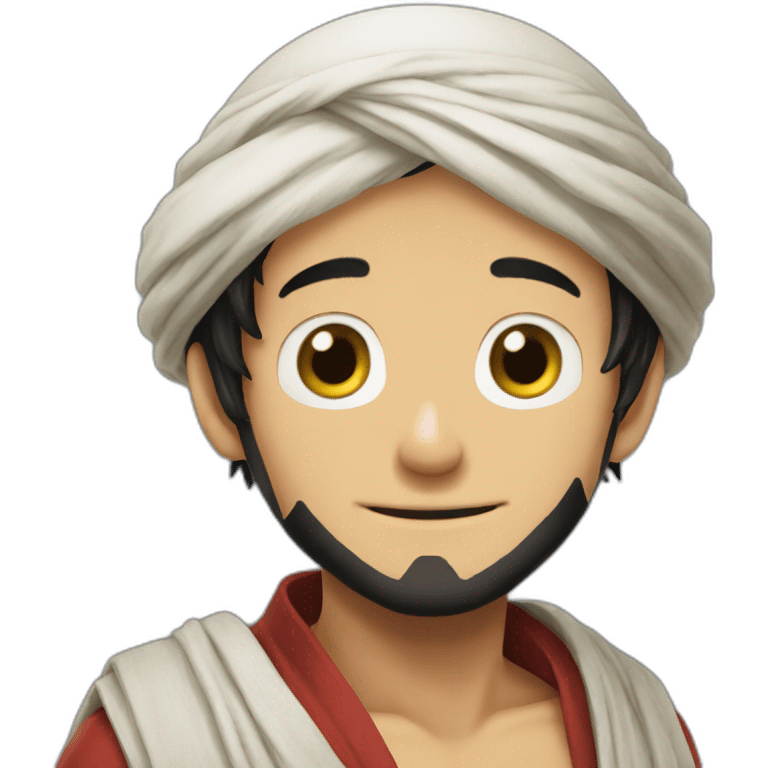 Luffy wearing arab thob emoji