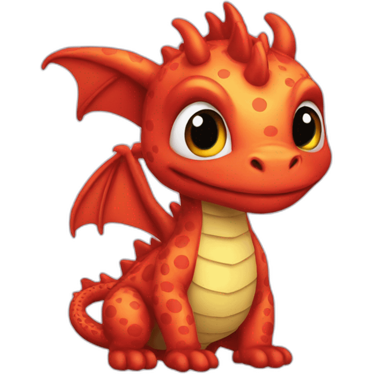 dragon cute polka dots emoji