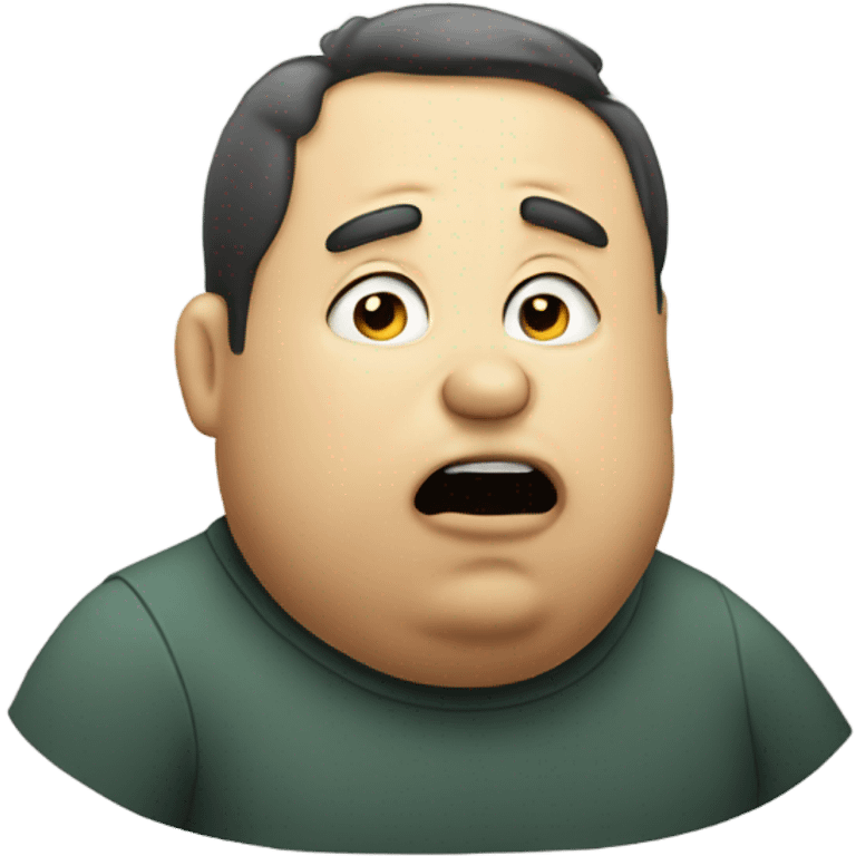 fat man with bad breath emoji